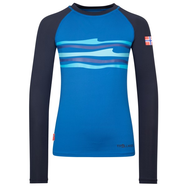 Trollkids - Kid's Haukland Shirt - Lycra Gr 92 blau von Trollkids