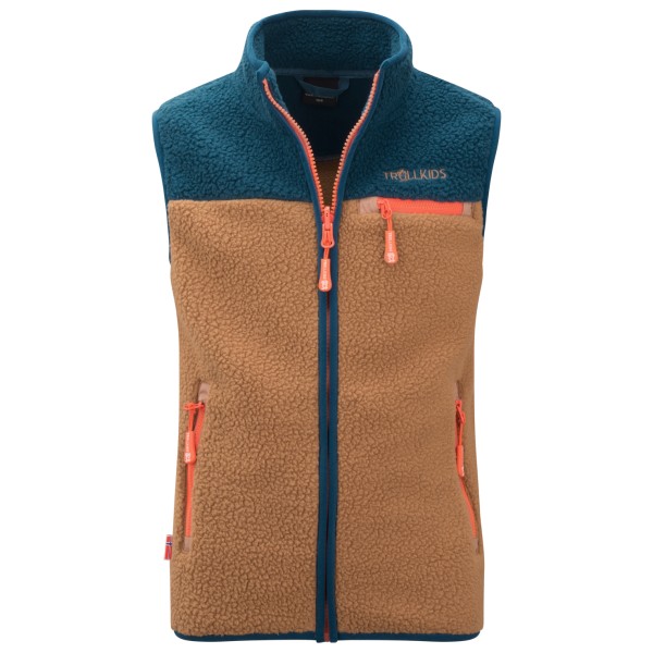 Trollkids - Kid's Hemsedal Vest - Fleeceweste Gr 140 braun von Trollkids