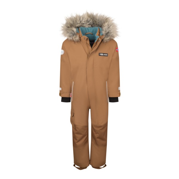 Trollkids - Kid's Kirkenes Snowsuit - Overall Gr 116 braun von Trollkids