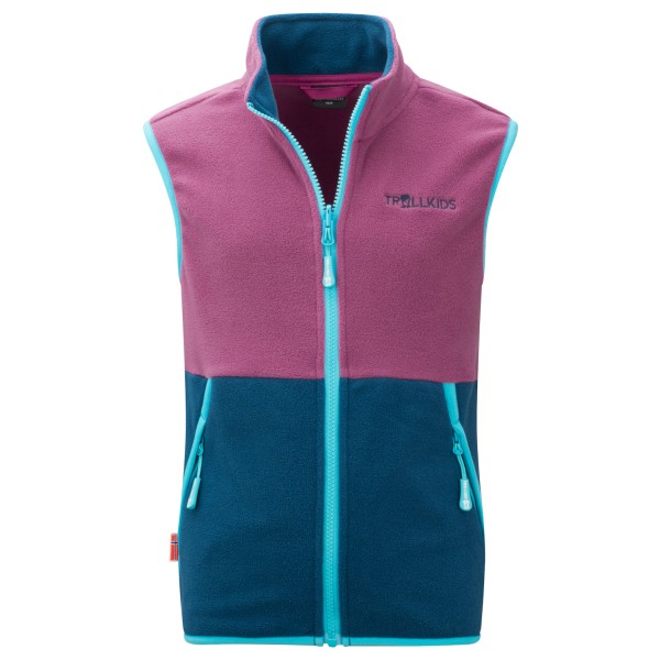 Trollkids - Kid's Kjerag Vest - Fleeceweste Gr 92 blau/lila von Trollkids