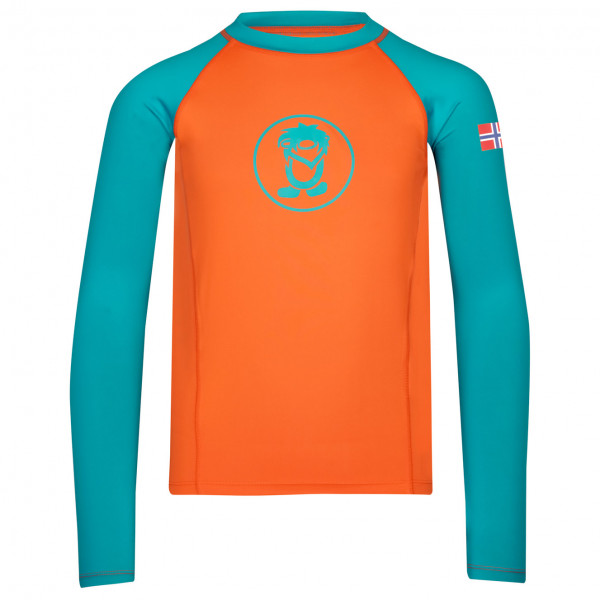 Trollkids - Kid's Kvalvika Shirt - Funktionsshirt Gr 104 orange/türkis von Trollkids