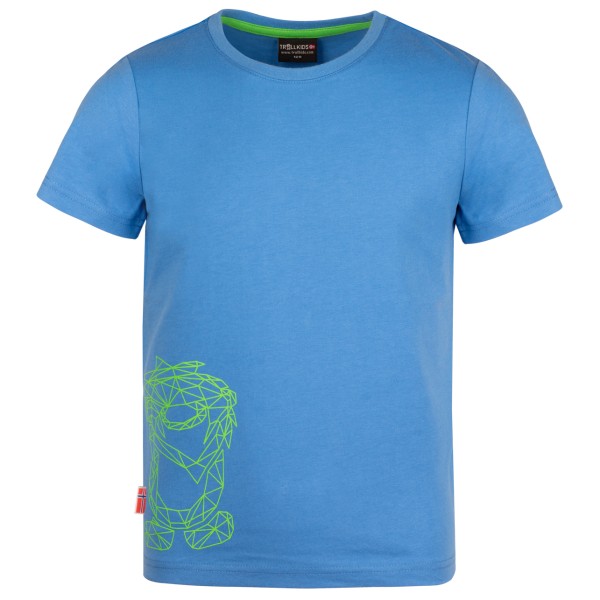 Trollkids - Kid's Oppland T - T-Shirt Gr 110 blau von Trollkids