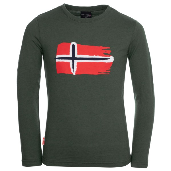 Trollkids - Kid's Oslo - Longsleeve Gr 92 grau von Trollkids