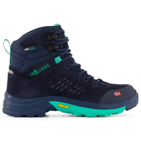 Trollkids - Kid's Trollsteinen Hiker Mid XT - Wanderschuhe Gr 37 blau von Trollkids