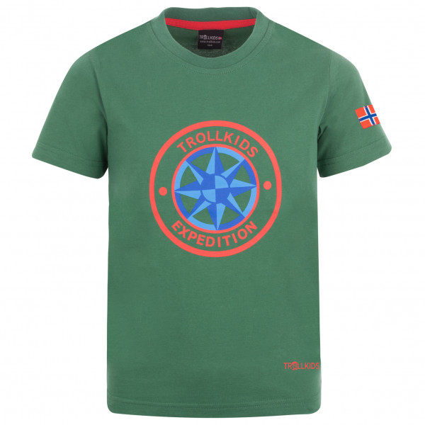 Trollkids - Kid's Windrose T - T-Shirt Gr 104 grün von Trollkids