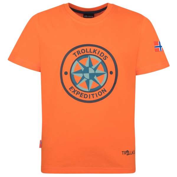 Trollkids - Kid's Windrose T - T-Shirt Gr 116 orange von Trollkids