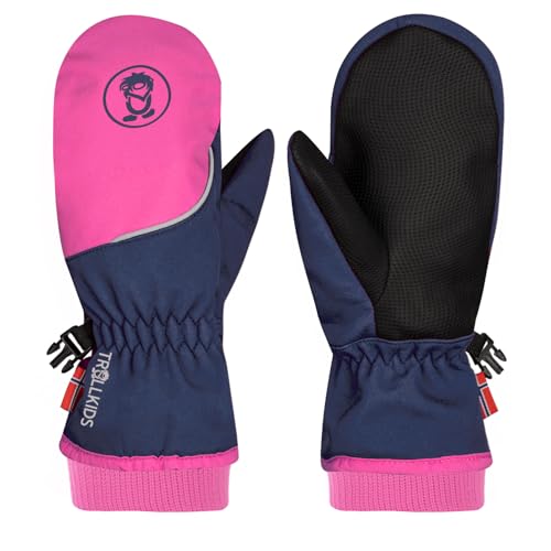 Trollkids Kids Trolltunga Mitten 40, Navy/pink von Trollkids