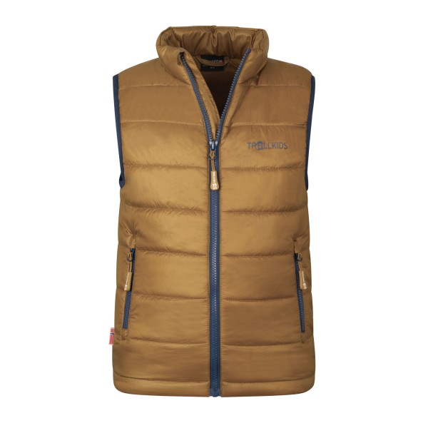 Trollkids - Kids Trondheim Vest - Kunstfaserweste Gr 152 braun von Trollkids