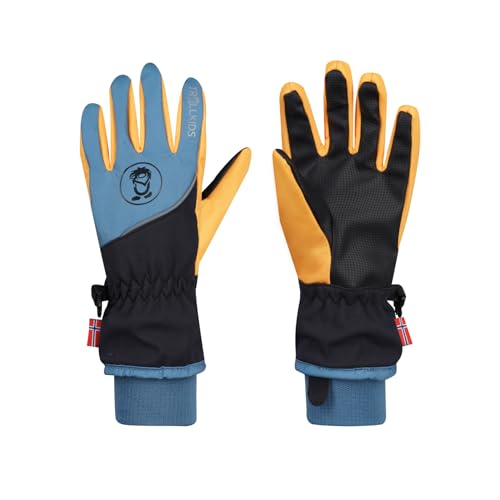 Trollkids Kids Trolltunga Glove 60, Black/Steel Blue von Trollkids