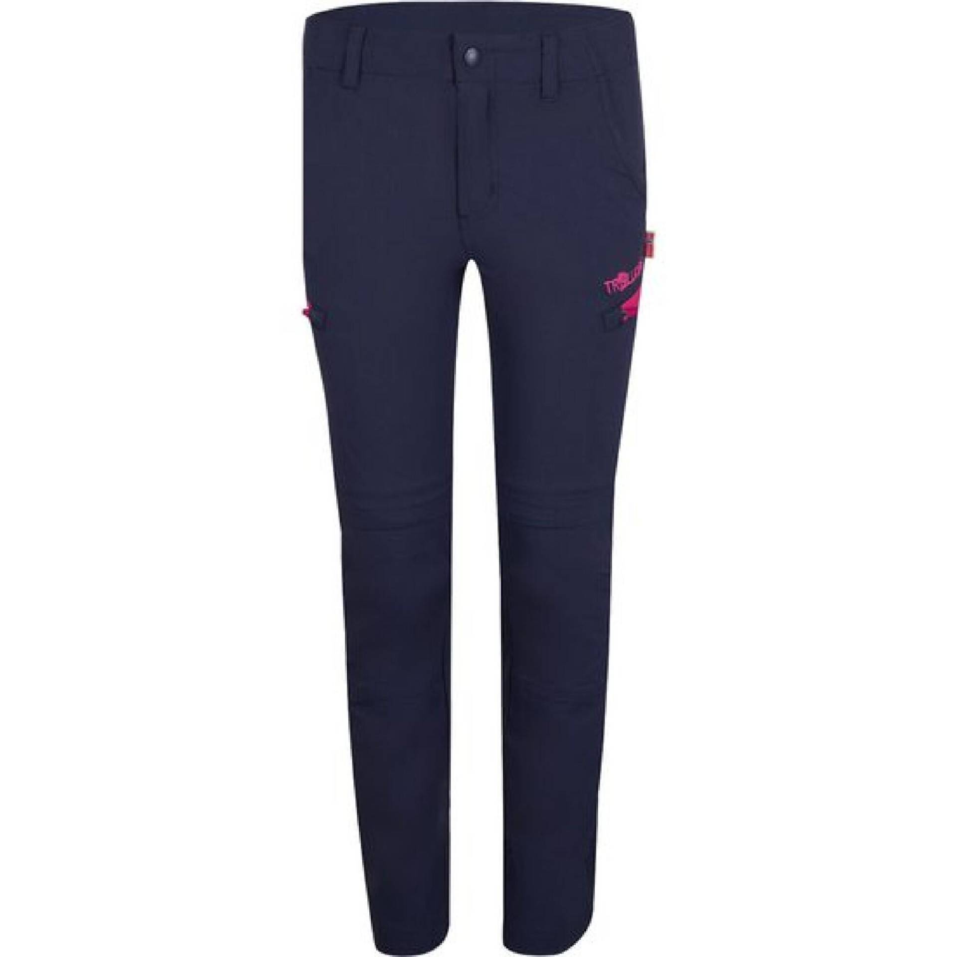 Zip-Off-Hose Wandern TROLLKIDS Kjerag Kinder Mädchen blau/magenta von Trollkids