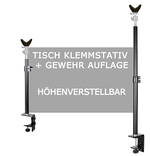 TronicXL Tisch Stativ Klemme für Objektiv/Jagd Gewehr Ständer Halterung Halter Schießstock Zielstock von TronicXL