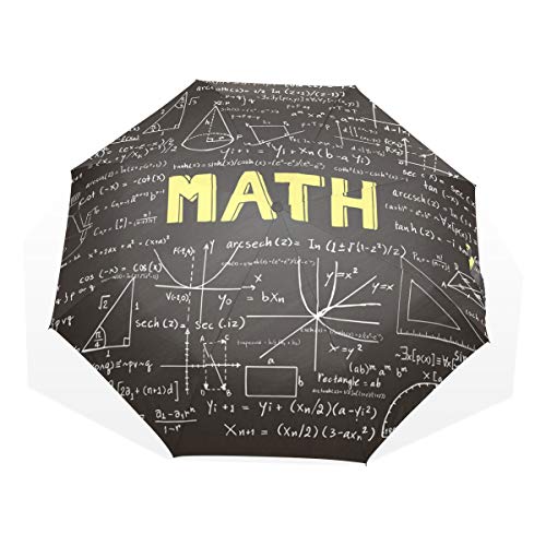 Rootti Regenschirm, 3 Falten, leicht, mathematische Formel mit einem Knopf, automatisches Öffnen und Schließen, winddicht, für Kinder, Damen und Herren von TropicalLife