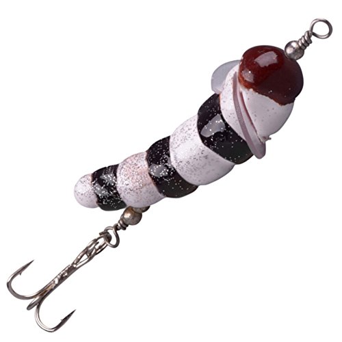 Trout Master Camola 3,5cm 2,5g - Bienenlarven Imitation zum Forellenangeln, Spinnköder für Forellen, Forellenköder, Bienenmade, Farbe:White/Black Trout Master Camola 3,5cm 2,5g - Bienenlarven Imitation zum Forellenangeln, Spinnköder für Forellen, Forellenköder, Bienenmade, Farbe:White/Black von Trout Master