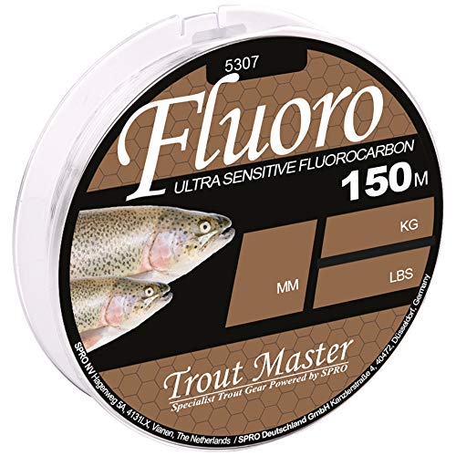 Trout Master Fluoro Mainline - 150m Fluorocarbon Schnur, Durchmesser/Tragkraft:0.16mm / 1.36kg von Trout Master
