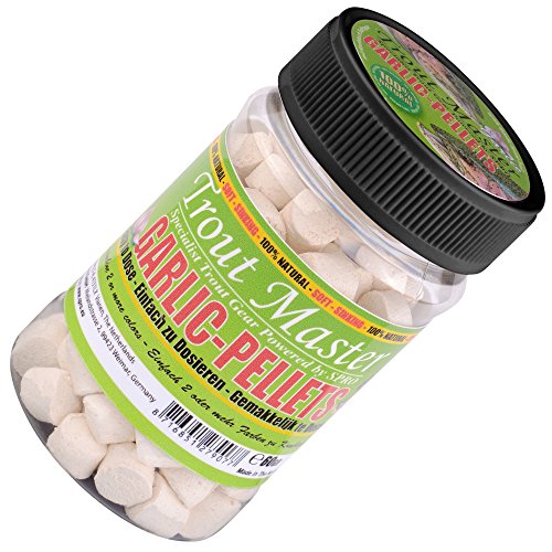 Trout Master Garlic Pellets 60g - Forellenteig Pellet zum Forellenangeln, Forellenpaste zum Angeln am Forellensee, Forellenköder, Farbe:White von Trout Master