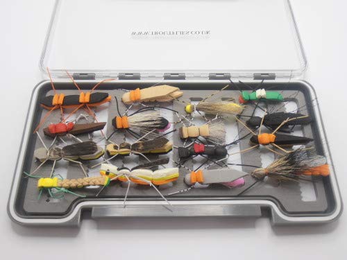 Schaumstoff-Fliegen, Box mit 16 Schaumstoff-Fliegen, Größe 8, zum Fliegenfischen NBX43 von Troutflies UK Ltd