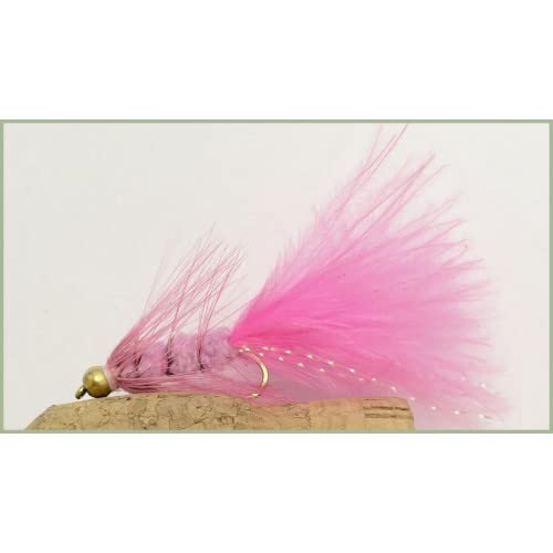 Goldhead Forellenfliegen, wollig, Pink, 6 Stück von Troutflies UK Lures