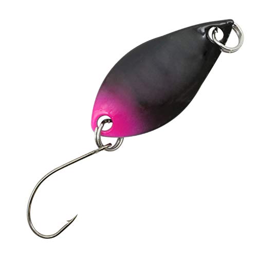 Troutlook Forellen Spoon Leaf2,5g - 30x14mm - 1# Black/pink von Troutlook