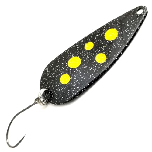 Troutwerk Spoon 5g 4cm - Forellenblinker, Troutwerk Farbe:schwarz/gelbe Punkte von Troutwerk