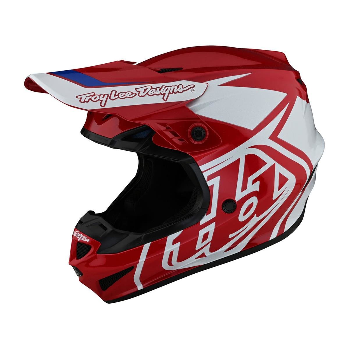 Troy Lee Designs GP Helm, Overload, red/white, L | 58-59cm von Troy Lee Designs