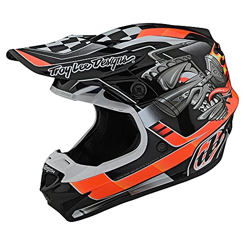 Troy Lee Designs SE4 Carb Motocross Helm Schwarz/Orange XS von Troy Lee Designs