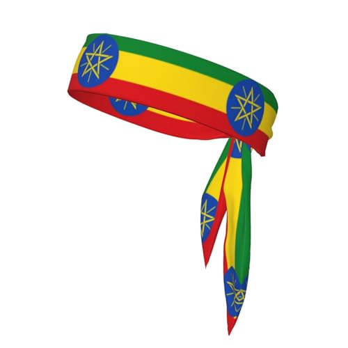 Äthiopien-Stirnbänder, Sport-Kopfband, Stirnband für Damen und Herren, Haarband für Laufen, Workout, Fußball von Trukd