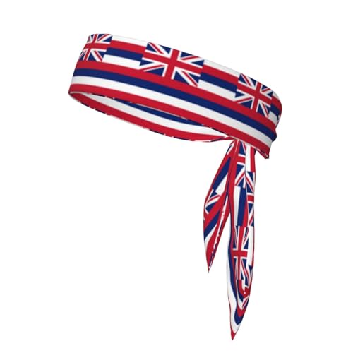 Hawaii-Flaggen-Stirnbänder, Sport-Kopfband, Stirnband für Damen und Herren, Haarband für Laufen, Workout, Fußball von Trukd