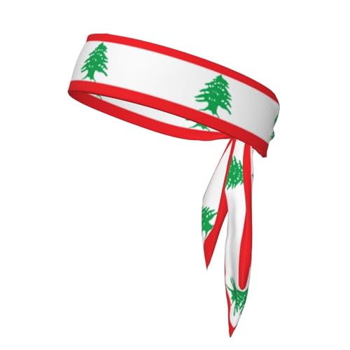 Libanon-Stirnbänder, Sport-Kopfband, Stirnband für Damen und Herren, Haarband für Laufen, Workout, Fußball von Trukd