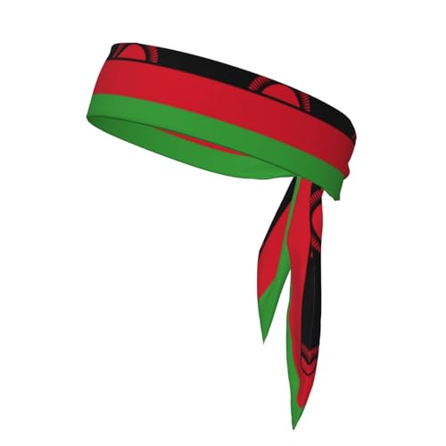 Malawi-Stirnbänder, Sport-Kopfband, Stirnband für Damen und Herren, Haarband für Laufen, Workout, Fußball von Trukd