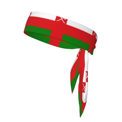 Oman-Flagge Stirnbänder, Sport-Kopfband, Stirnband für Damen und Herren, Haarband für Laufen, Workout, Fußball von Trukd