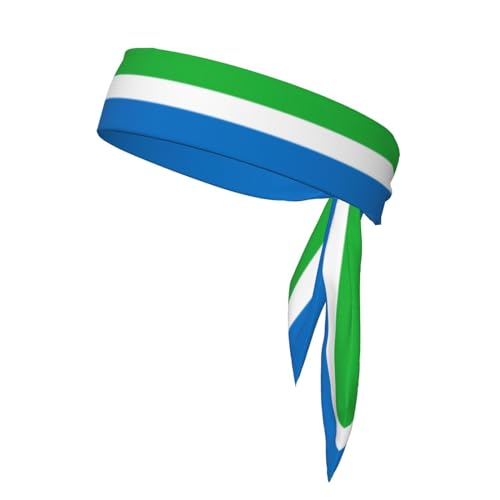 Sierra Leone Flaggen-Stirnbänder, Sport-Kopfband, Stirnband für Damen und Herren, Haarband für Laufen, Workout, Fußball von Trukd