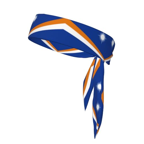 Stirnbänder mit Flagge der Marshallinseln, Sport-Kopfband, Stirnband für Damen und Herren, Haarband für Laufen, Workout, Fußball von Trukd