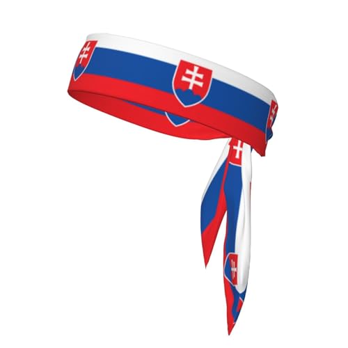 Stirnbänder mit Flagge der Slowakei, Sport-Kopfband, Stirnband für Damen und Herren, Haarband für Laufen, Workout, Fußball von Trukd