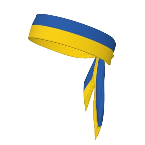 Stirnbänder mit Flagge der Ukraine, Sport-Kopfband, Stirnband für Damen und Herren, Haarband für Laufen, Workout, Fußball von Trukd