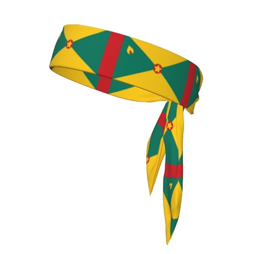 Stirnbänder mit Flagge von Grenada, Sport-Kopfband, Stirnband für Damen und Herren, Haarband für Laufen, Workout, Fußball von Trukd