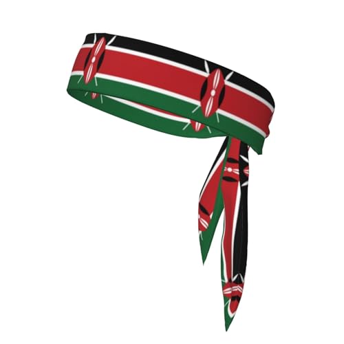 Stirnbänder mit Flagge von Kenia, Sport-Kopfband, Stirnband für Damen und Herren, Haarband für Laufen, Workout, Fußball von Trukd