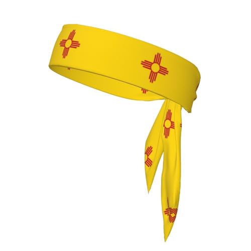 Stirnbänder mit Flagge von New Mexiko, Sport-Kopfband, Stirnband für Damen und Herren, Haarband für Laufen, Workout, Fußball von Trukd