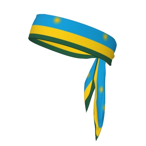 Stirnbänder mit Flagge von Ruanda, Sport-Kopfband, Stirnband für Damen und Herren, Haarband zum Laufen, Workout, Fußball von Trukd