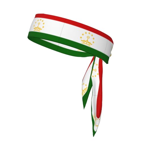 Stirnbänder mit Flagge von Tadschikistan, Sport-Kopfband, Stirnband für Damen und Herren, Haarband für Laufen, Workout, Fußball von Trukd
