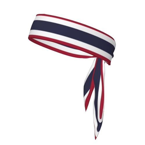 Stirnbänder mit Thailand-Flagge, Sport-Kopfband, Stirnband für Damen und Herren, Haarband für Laufen, Workout, Fußball von Trukd