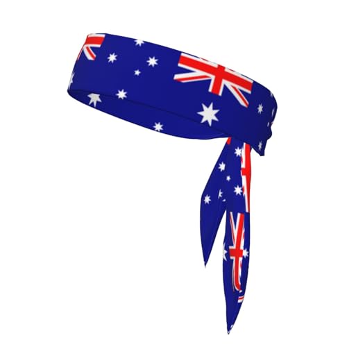 Stirnbänder mit australischer Flagge, Sport-Kopfband, Stirnband für Damen und Herren, Haarband für Laufen, Workout, Fußball von Trukd