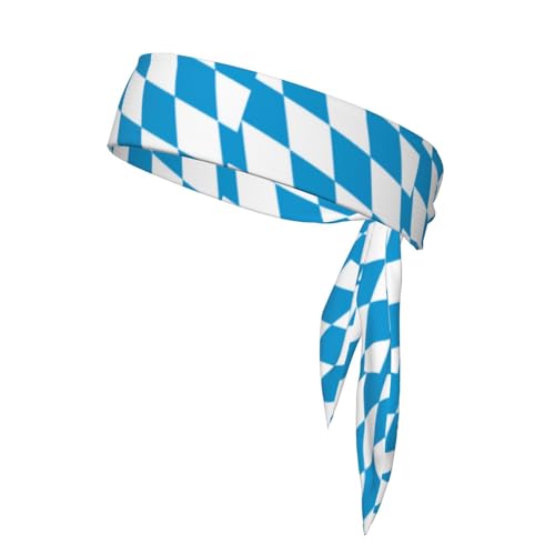 Stirnbänder mit bayerischer Flagge, Sport-Kopfband, Stirnband für Damen und Herren, Haarband für Laufen, Workout, Fußball von Trukd
