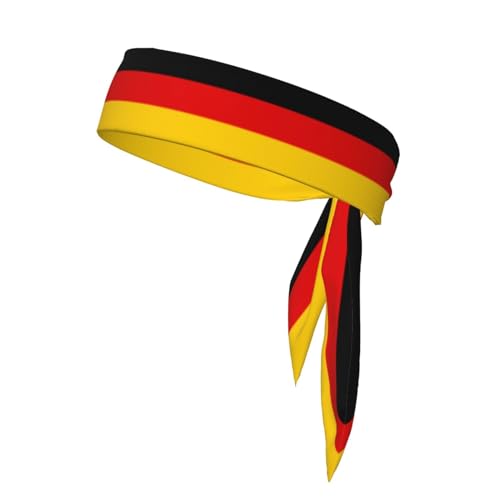 Stirnbänder mit deutscher Flagge, Sport-Kopfband, Stirnband für Damen und Herren, Haarband für Laufen, Workout, Fußball von Trukd