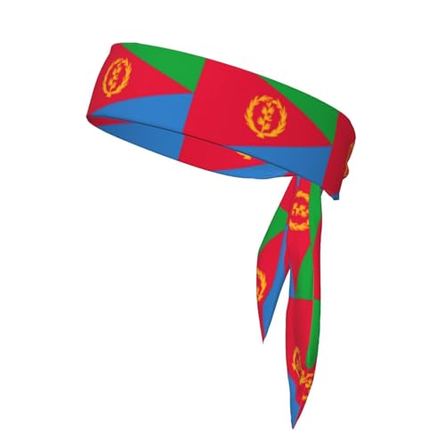 Trukd TD-TD12158 Stirnbänder mit eritreischer Flagge, Sport-Kopfband, Stirnband für Damen und Herren, Haarband für Laufen, Workout, Fußball, TD-TD12158 von Trukd