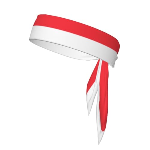 Stirnbänder mit indonesischer Flagge, Sport-Kopfband, Stirnband für Damen und Herren, Haarband für Laufen, Workout, Fußball von Trukd