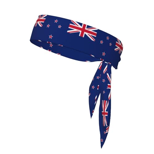 Stirnbänder mit neuseeländischer Flagge, Sport-Kopfband, Stirnband für Damen und Herren, Haarband für Laufen, Workout, Fußball von Trukd