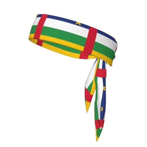 Stirnbänder mit zentralafrikanischer Flagge, Sport-Kopfband, Stirnband für Damen und Herren, Haarband für Laufen, Workout, Fußball von Trukd