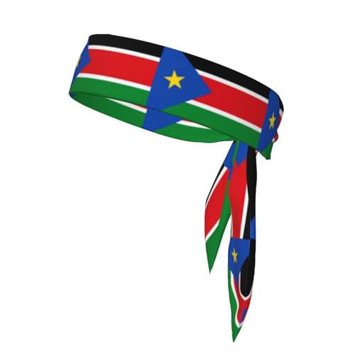 Südsudan-Stirnbänder, Sport-Kopfband, Stirnband für Damen und Herren, Haarband für Laufen, Workout, Fußball von Trukd