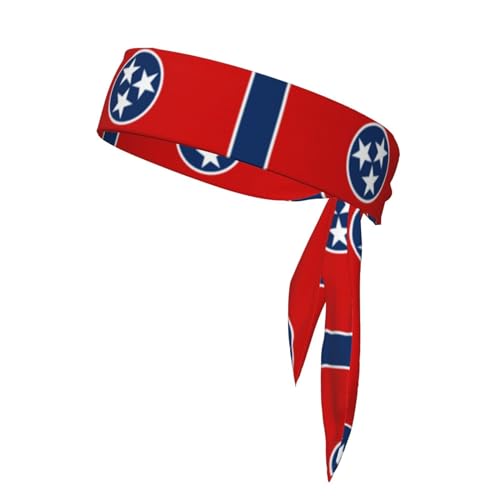 Tennessee Staatsflaggen-Stirnbänder, Sport-Kopfband, Stirnband für Damen und Herren, Haarband für Laufen, Workout, Fußball von Trukd