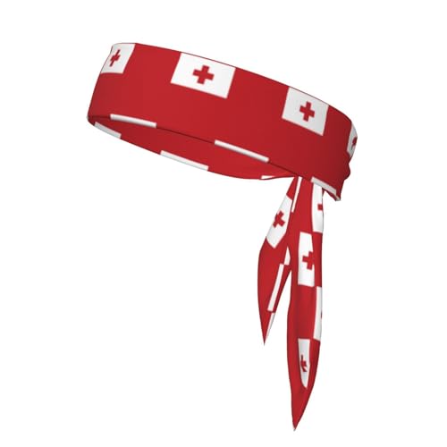 Tonga-Flaggen-Stirnbänder, Sport-Kopfband, Stirnband für Damen und Herren, Haarband für Laufen, Workout, Fußball von Trukd
